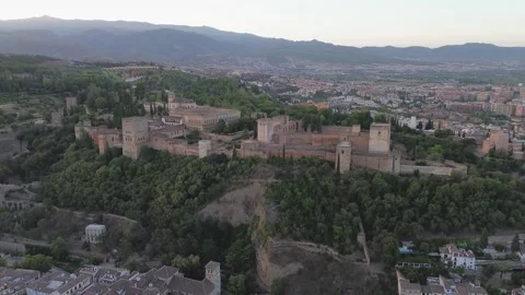 Drone video Alhambra Granada Spain europe Stock Footage 302585161