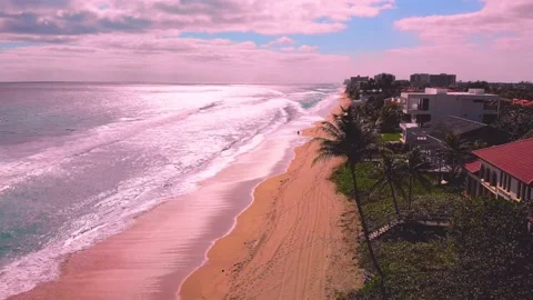 Drone Video of the beach in Florida 4K Stock Footage 220522809