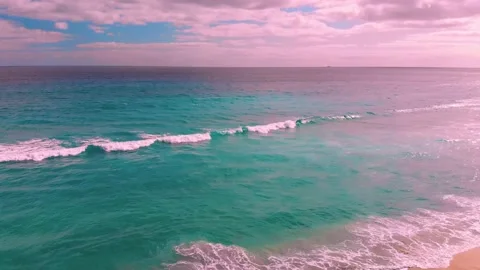 Drone Video of the beach in Florida 4K Stock Footage 220522816