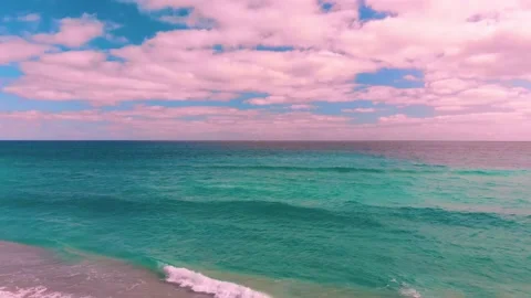 Drone Video of the beach in Florida 4K Stock Footage 220522830