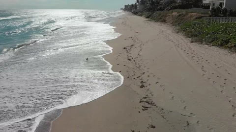 Drone Video of the beach in Florida 4K Stock Footage 220522834