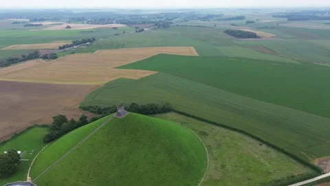 Drone video Butte du Lion Belgium europe Stock Footage 302587599