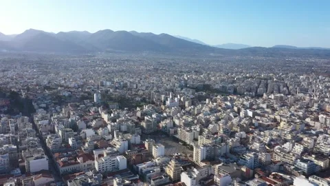 Drone video. Cable suspension bridge of Rio - Antirio Harilaos Trikoupis. 库存影片 143906150