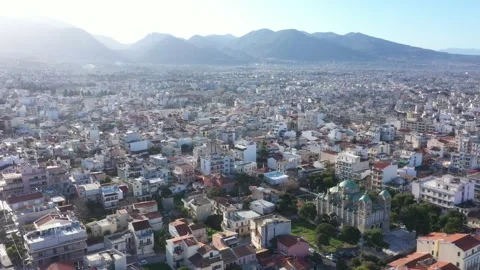 Drone video. Cable suspension bridge of Rio - Antirio Harilaos Trikoupis. 스톡 동영상 143906472