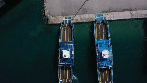 Drone video. Cable suspension bridge of Rio - Antirio Harilaos Trikoupis. Video stock 143914510