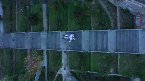 Drone video. Cable suspension bridge of Rio - Antirio Harilaos Trikoupis. Video stock 143926489