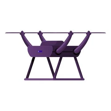 Drone with video camera, vector flying wireless quadcopter photography video Stock Illustration