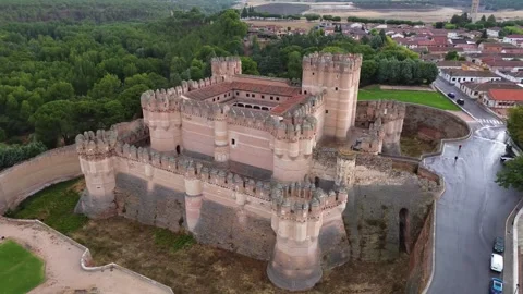 Drone video coca castle Spain europe Stock Footage 302585362