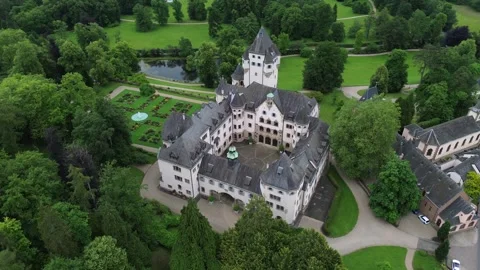 Drone video Colmar-Berg castle Luxembourg europe 動画素材 302555979