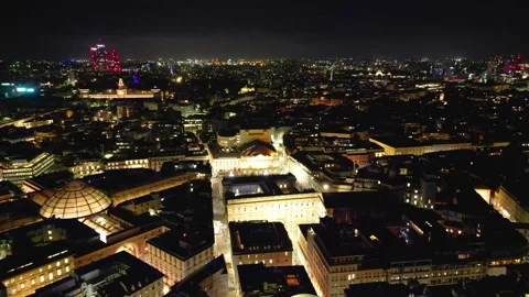 Drone video of Como city of Italy and Gothic Como Cathedral. Stock Footage 252124245