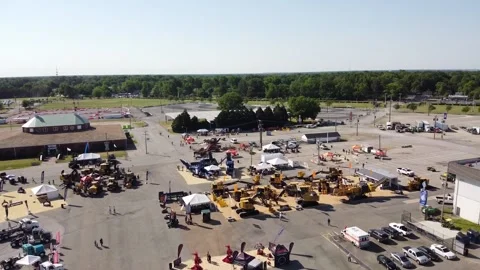 Drone Video of Construction Event Stock Footage 201624974