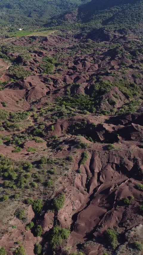 Drone video devil's canyon Montpellier France europe Stock Footage 302507743