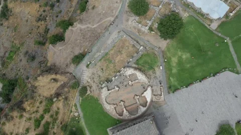 Drone video of the Garni pagan temple 27 Stock Footage 331379084