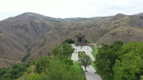 Drone video of the Garni pagan temple 26 Stock Footage 331379132