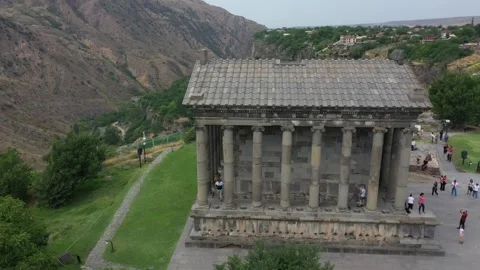 Drone video of the Garni pagan temple 31 Stock Footage 331379306