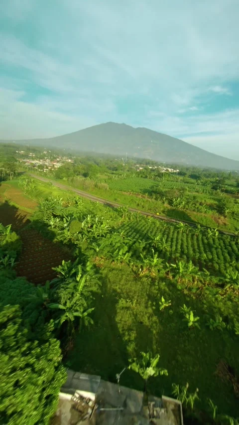 Drone video of green mountain Stock Footage 291596840