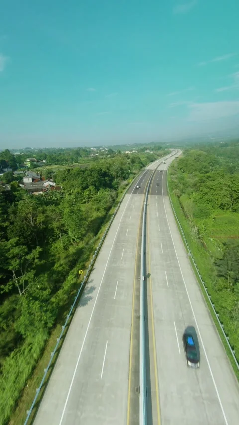Drone video of highway Stock Footage 291595323