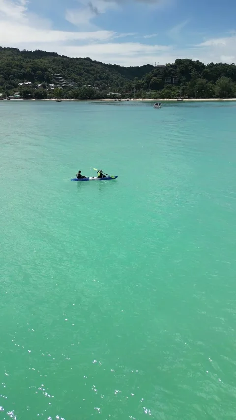 Drone video of Koh Phi Phi Don in Thailand Stock Footage 282563063