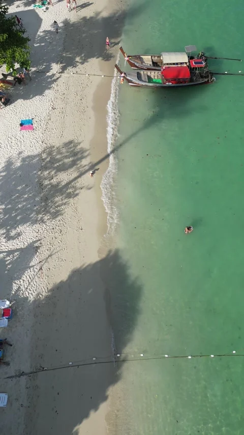 Drone video of Koh Phi Phi Don in Thailand Stock Footage 282567458