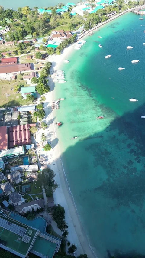 Drone video of Koh Phi Phi Don in Thailand Stock Footage 282567516