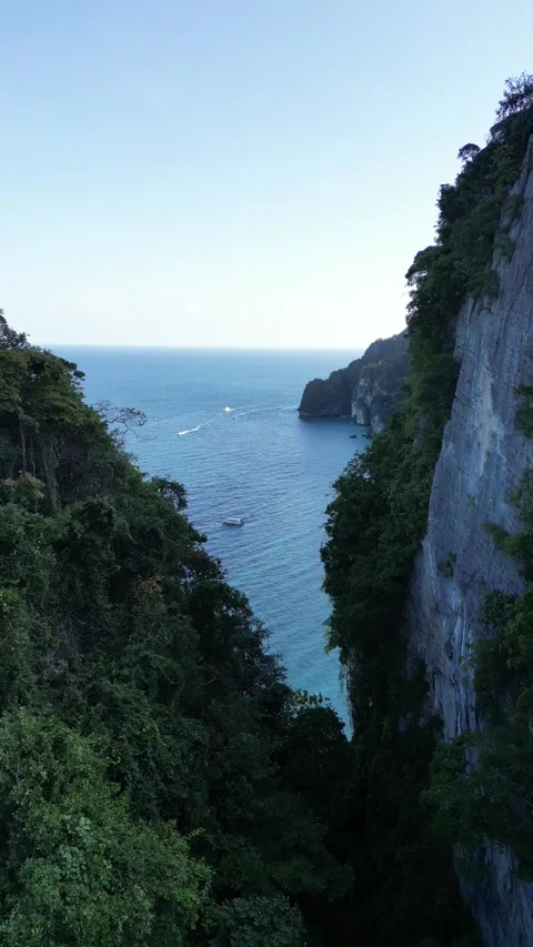 Drone video of Koh Phi Phi Don in Thailand Stock Footage 282567862
