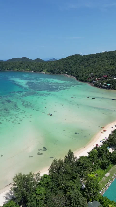 Drone video of Koh Phi Phi Don in Thailand Stock Footage 282568251