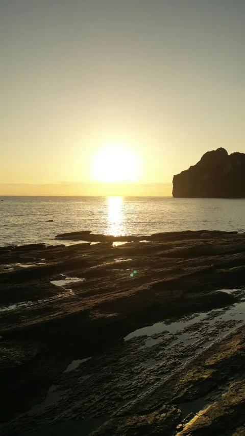 Drone video of Koh Phi Phi Don in Thailand Stock Footage 282570604