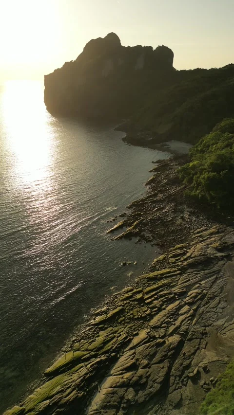 Drone video of Koh Phi Phi Don in Thailand Stock Footage 282570850