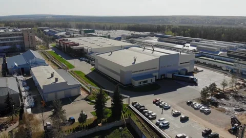 Drone video of the logistics centre. Stock Footage 139903229