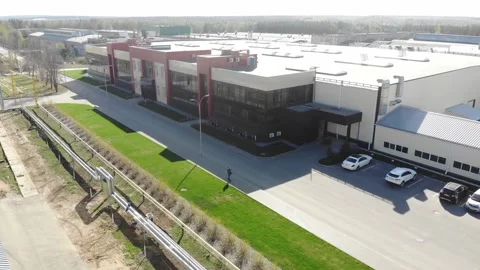 Drone video of the logistics centre. Stock Footage 139903233