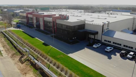 Drone video of the logistics centre. Stock Footage 139903249