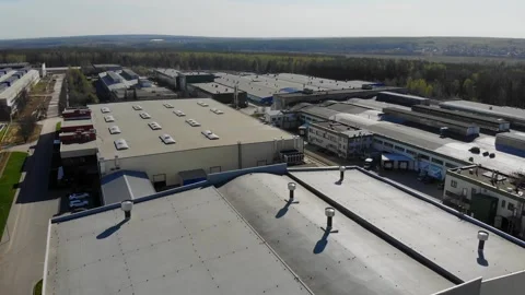Drone video of the logistics centre. Stock Footage 139903273