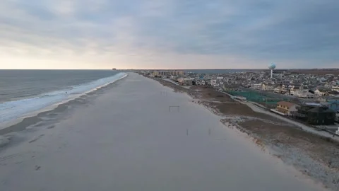 Drone video of Margate, New Jersey. Stock Footage 300318818