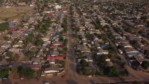 Drone Video of Mbare High Density Suburb Township In Harare, Zimbabwe. Video stock 254395030