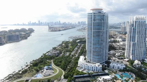 Drone Video of Miami Florida Stock Footage 129399206