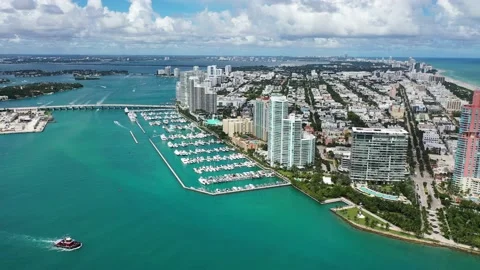 DRONE VIDEO  OF Miami, Florida Stock Footage 154014189