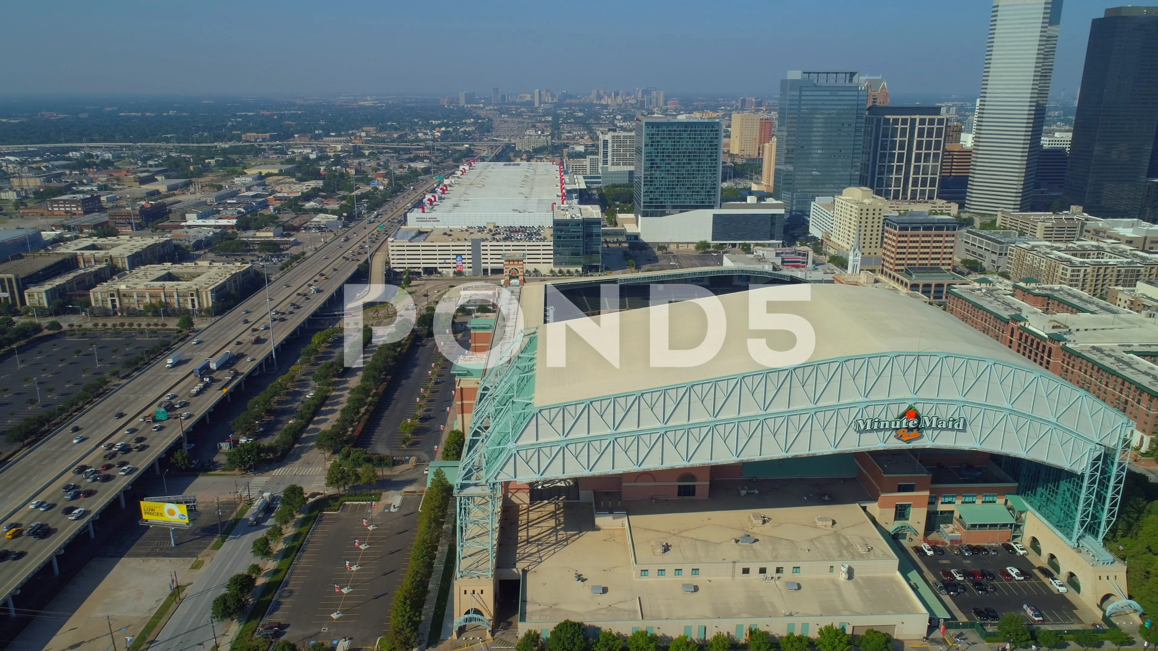 Drone video Minute Maid Park Houston Tex, Stock Video