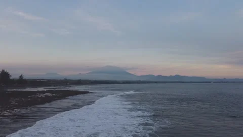 Drone video of Mountain from beach in Bali Video stock 262315310