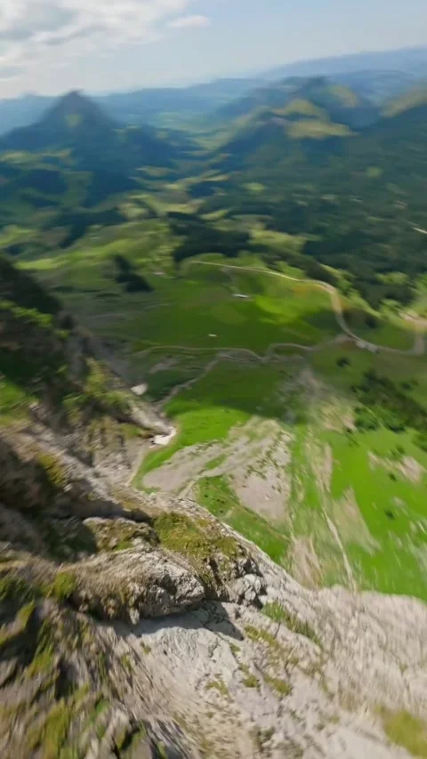 Drone video of mountains Stock Footage 270481797