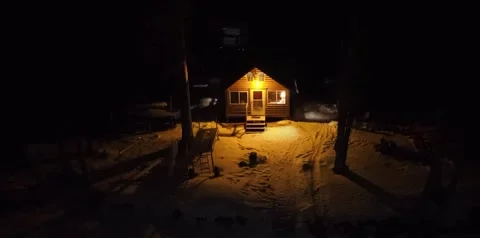 Drone video at night Video stock 330667533