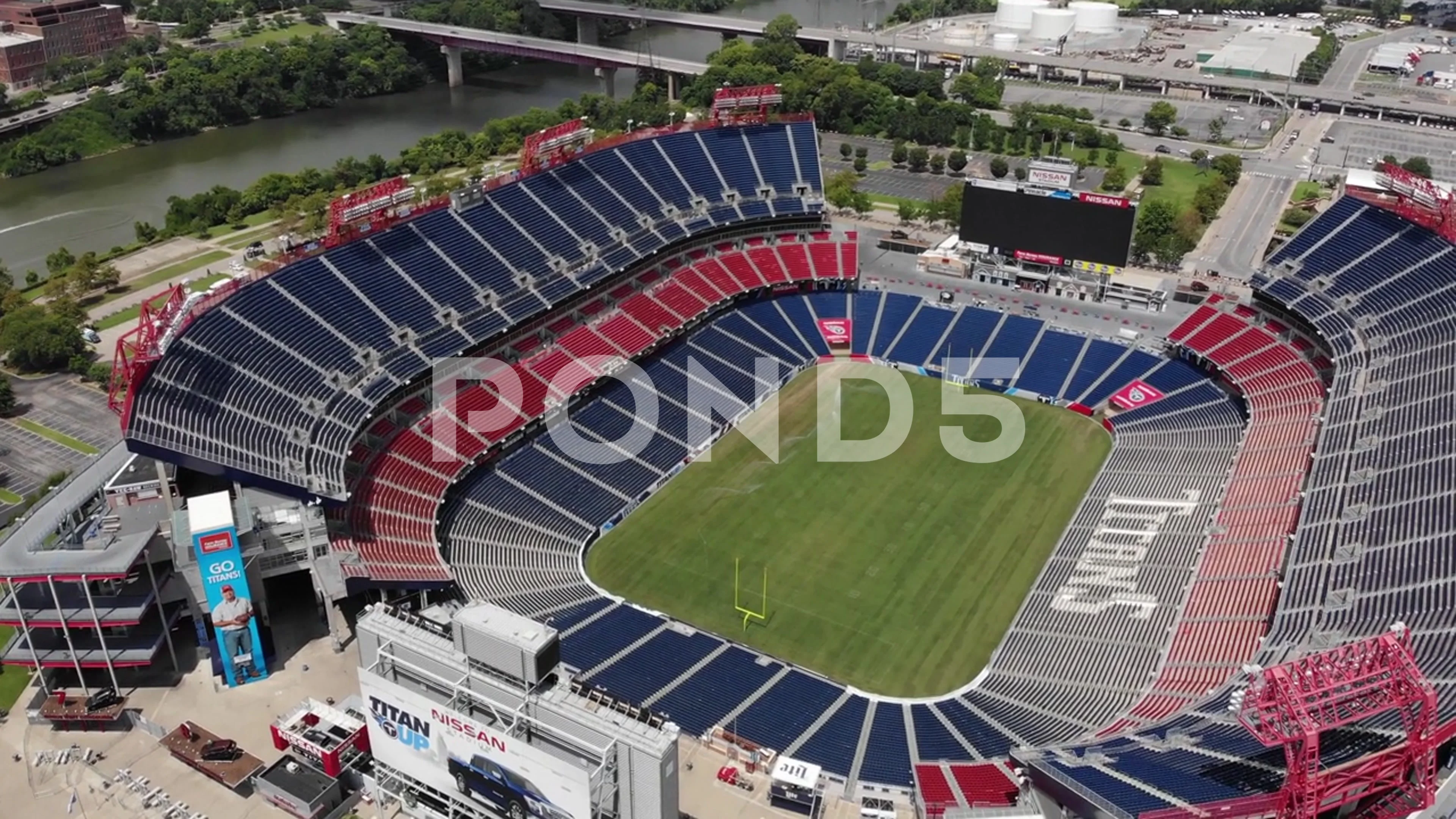 Tennessee Titans Nissan Stadium Overhead Aerial Photo 