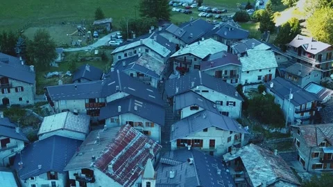 Drone video over a beautiful small Italian village Video stock 138440981