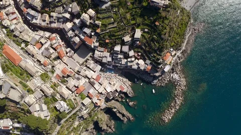 Drone Video Overlooking Cinque Terre, Italy 스톡 동영상 127207714