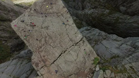 Drone video from Preikestolen Stock Footage 69066426