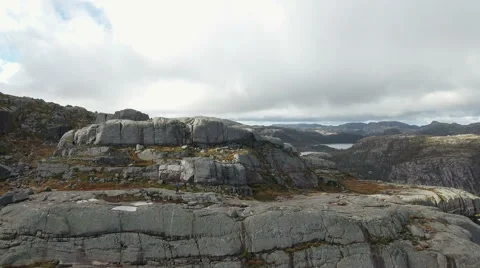 Drone video from Preikestolen Stock Footage 69066436