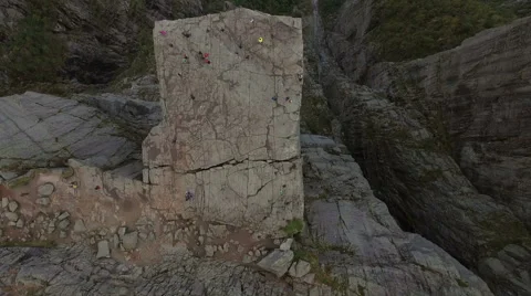 Drone video from Preikestolen Stock Footage 69066450