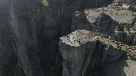 Drone video from Preikestolen Stock Footage 69066477