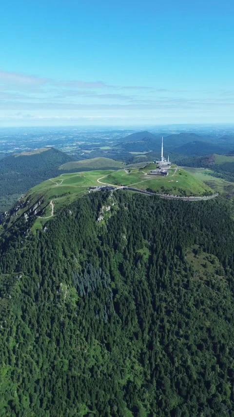 Drone video Puy de Dome France europe Stock Footage 302734732