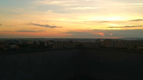 Drone video in Rome with sunset Video stock 100846232