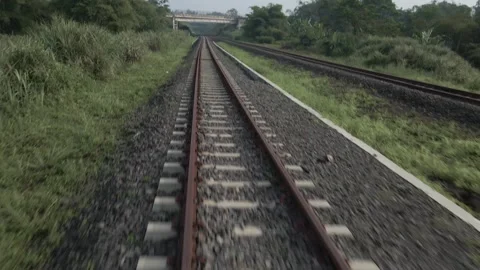 Drone video of train track Stock Footage 291788692